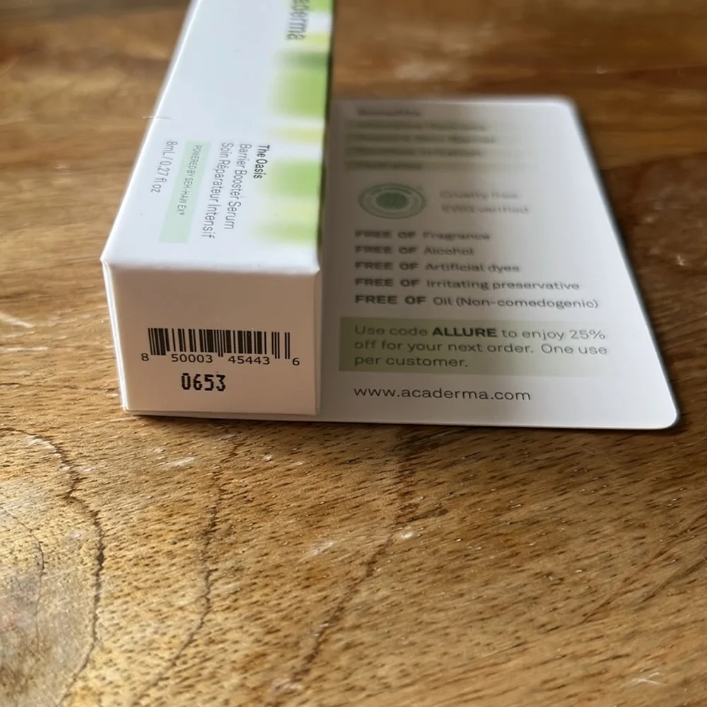 3/$15 Acaderma The Oasis Barrier Booster Serum Mini Size